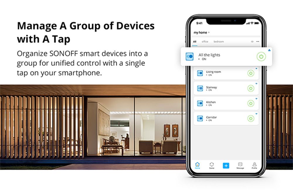 Módulo de interruptor WiFi SONOFF Basic R2 con control por voz para iluminación inteligente del hogar compatible con Alexa y Google