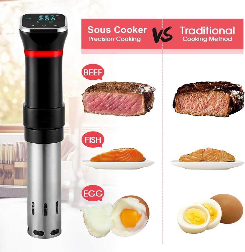 Eleva la cocina casera con la máquina de sous vide Precision Cooker: platos perfectamente cocinados cada vez.