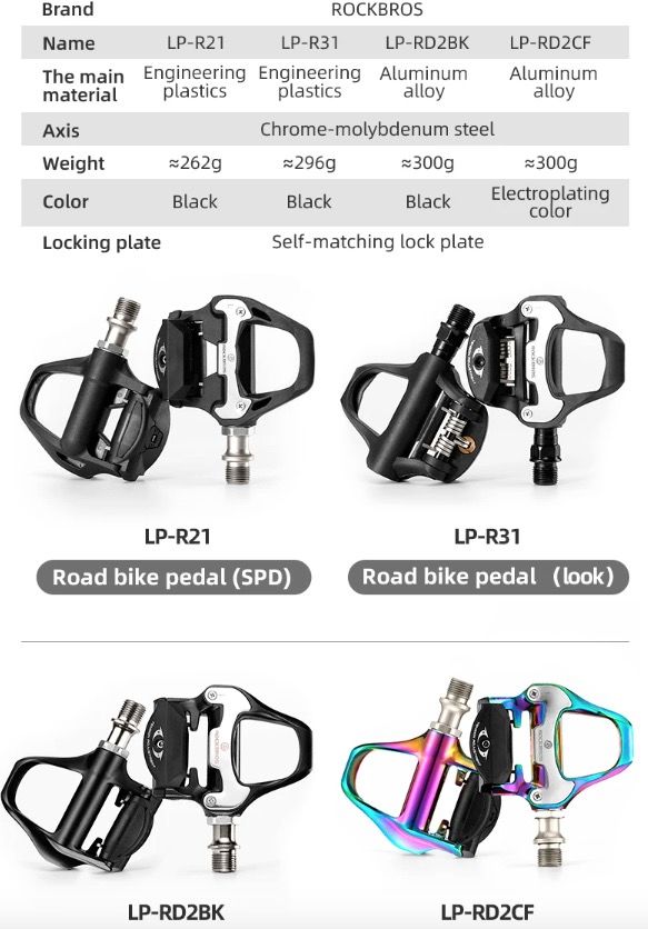 Pedales ROCKBROS SPD-SL de aleación ultraligera con rodamientos sellados para ciclismo competitivo