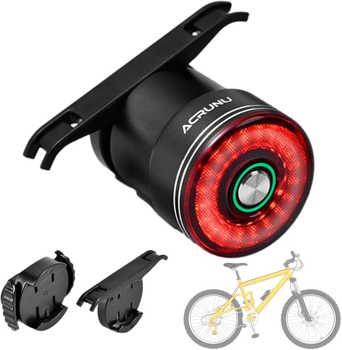 Luz Trasera Bici Inteligente con Sensor Freno, USB Recargable, Impermeable. ¡Seguridad Ciclismo!