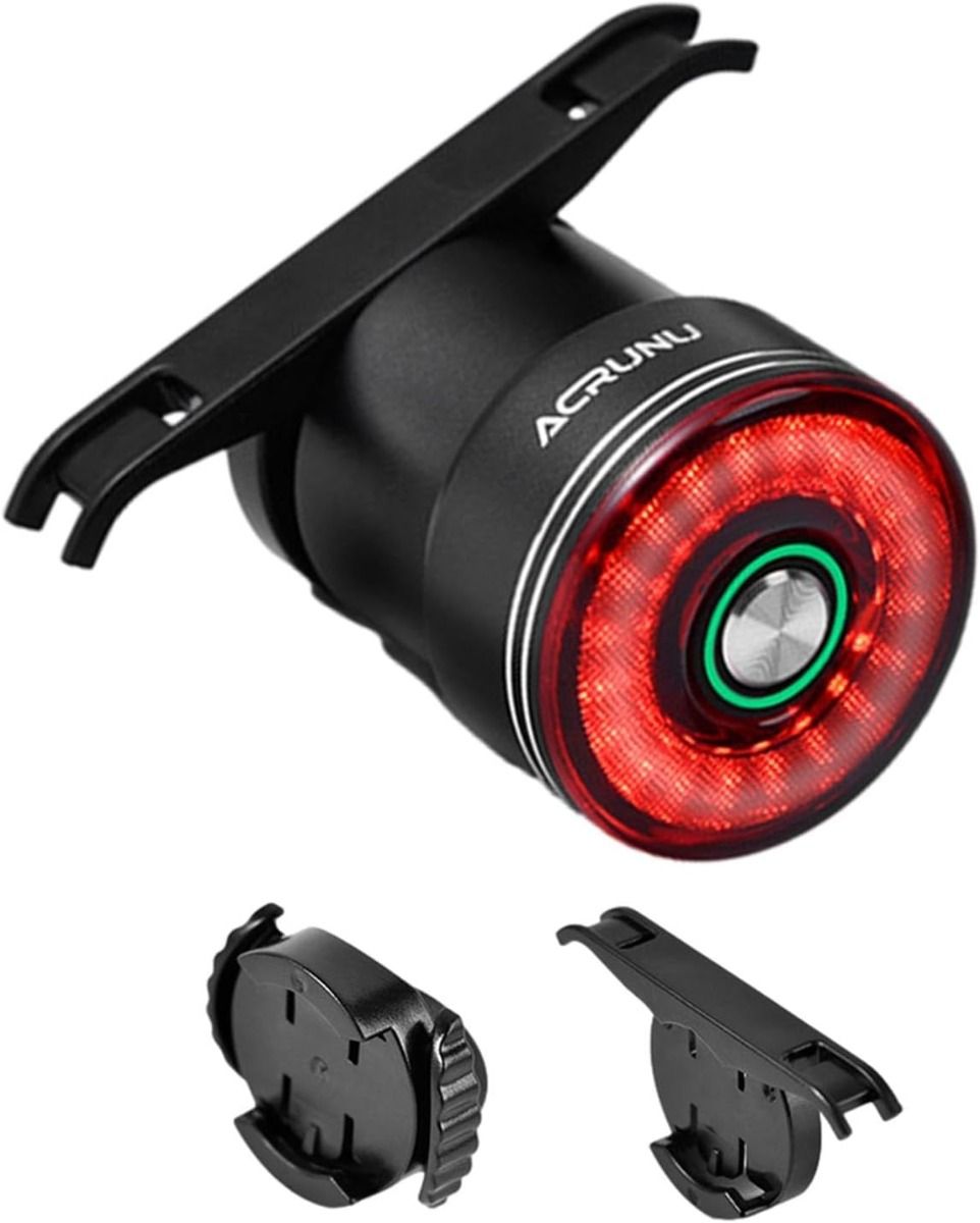 Luz Trasera Bici Inteligente con Sensor Freno, USB Recargable, Impermeable. ¡Seguridad Ciclismo!