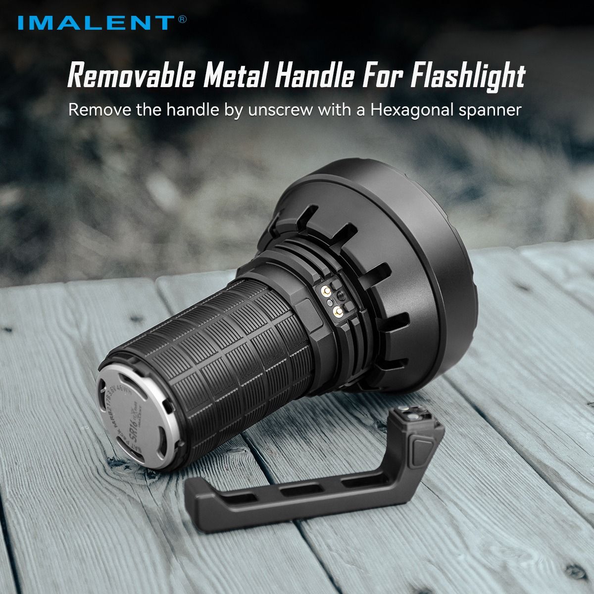 IMALENT SR16 | Linterna LED 55000 Lúmenes, 1715m | Largo Alcance para Rescate y Aire Libre