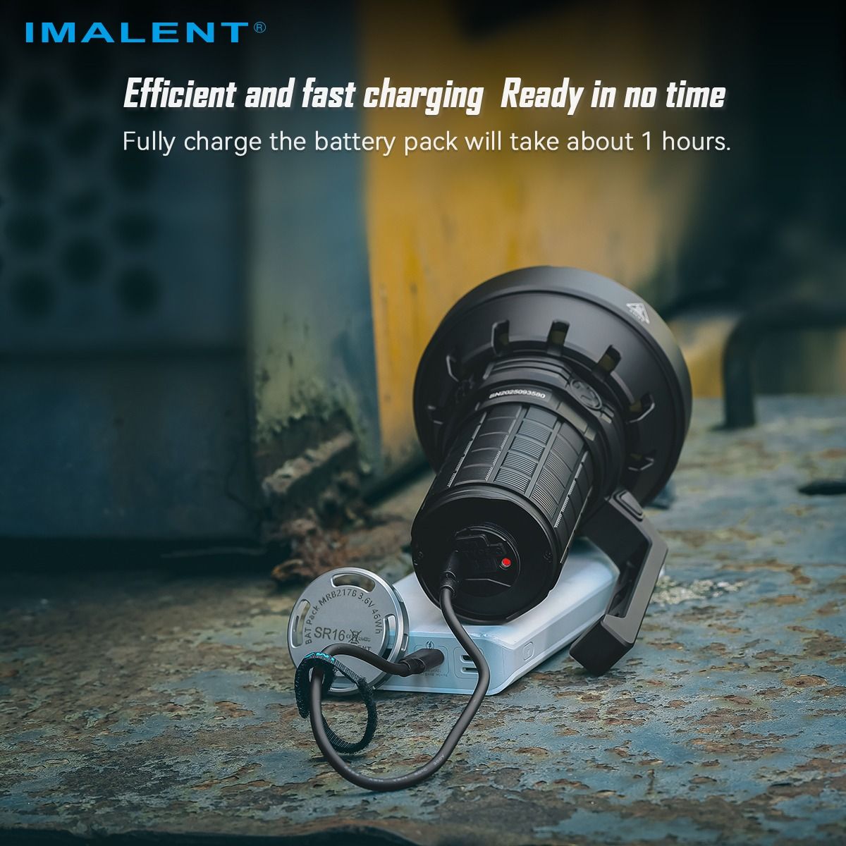 IMALENT SR16 | Linterna LED 55000 Lúmenes, 1715m | Largo Alcance para Rescate y Aire Libre