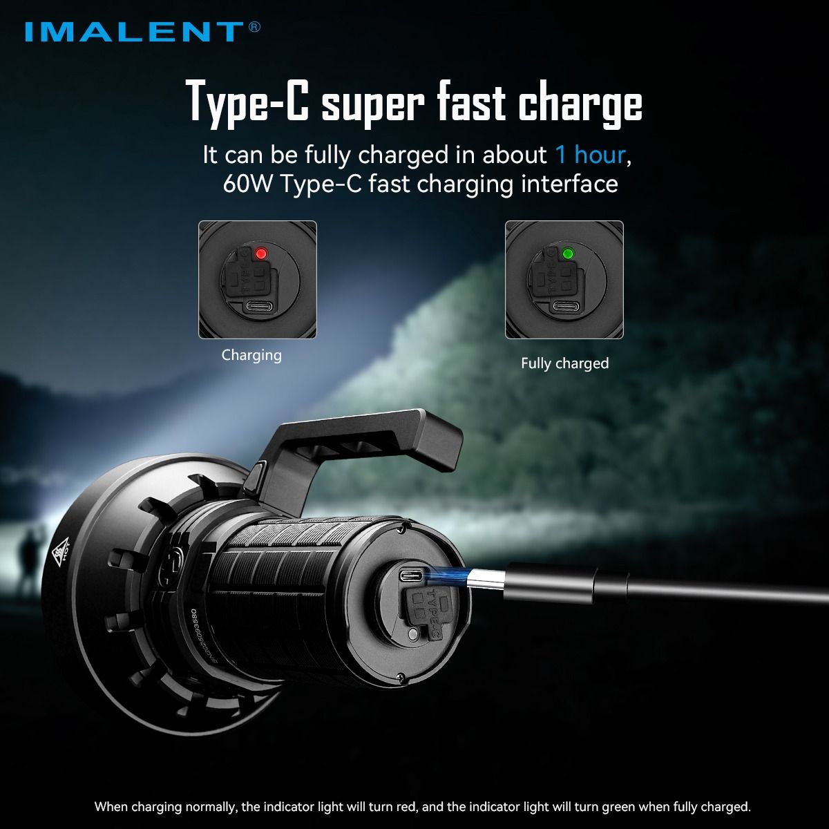 IMALENT SR16 | Linterna LED 55000 Lúmenes, 1715m | Largo Alcance para Rescate y Aire Libre