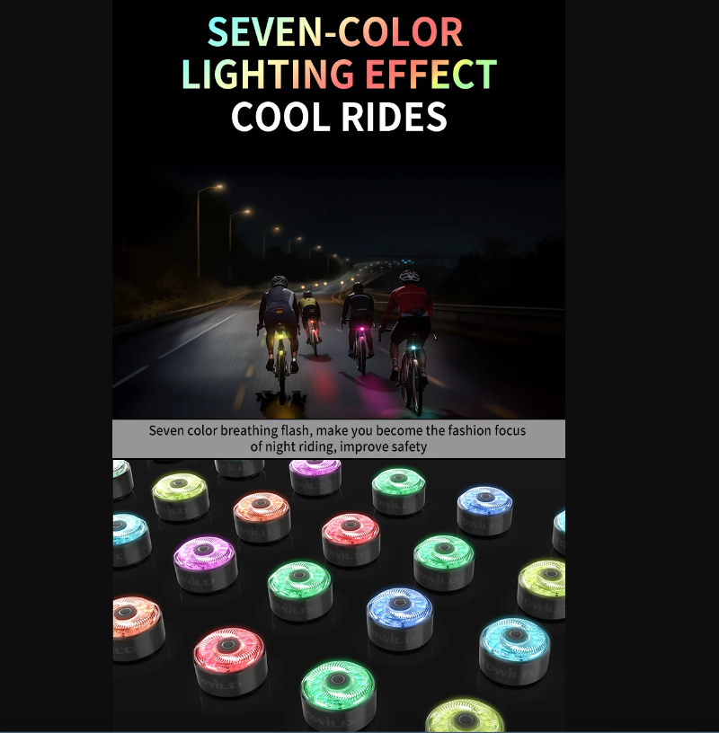 Luz trasera LED TOWILD TL03Pro visibilidad ciclismo con sensor freno inteligente y destello siete colores
