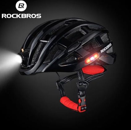 Casco ligero para ciclismo ROCKBROS, casco ultraligero con iluminación de seguridad integrada y carga USB para mayor comodidad