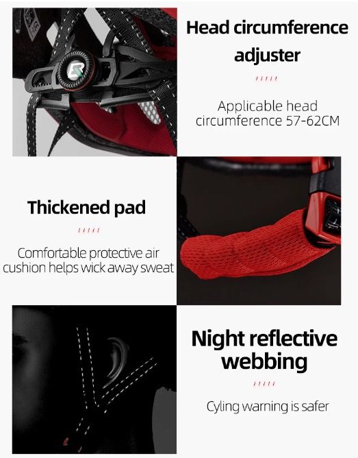 Casco ligero para ciclismo ROCKBROS, casco ultraligero con iluminación de seguridad integrada y carga USB para mayor comodidad