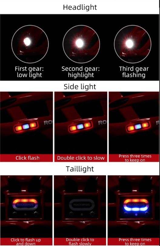 Casco ligero para ciclismo ROCKBROS, casco ultraligero con iluminación de seguridad integrada y carga USB para mayor comodidad