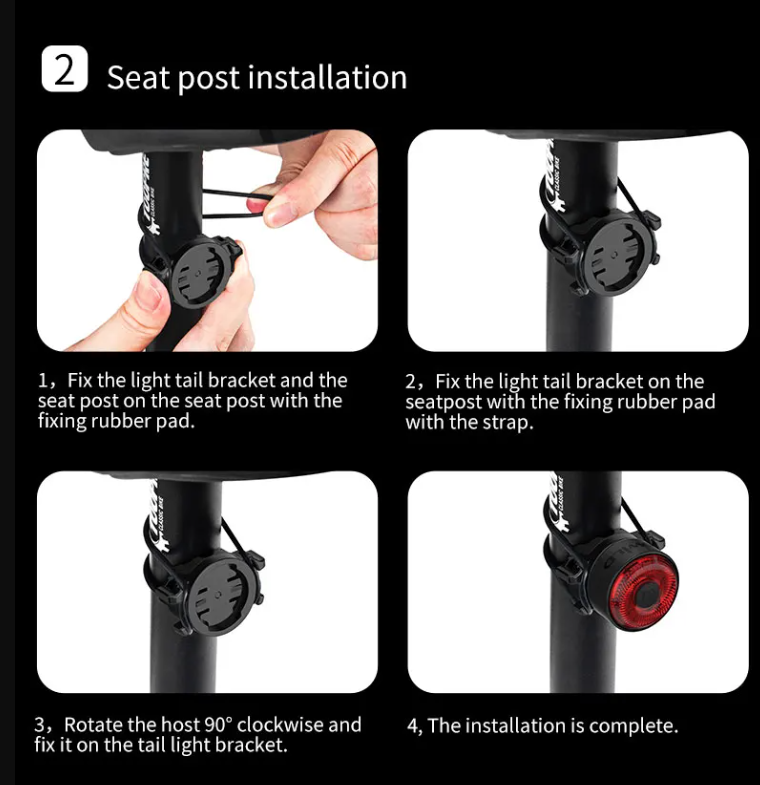 Luz trasera inteligente para bicicleta TOWILD TL03 con sensor de freno automático y modos de flash versátiles