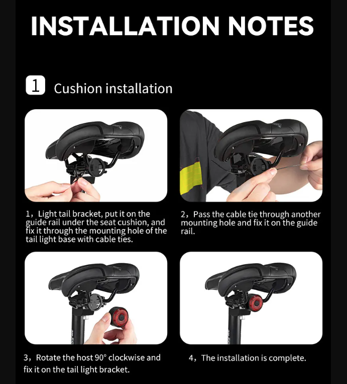 Luz trasera inteligente para bicicleta TOWILD TL03 con sensor de freno automático y modos de flash versátiles
