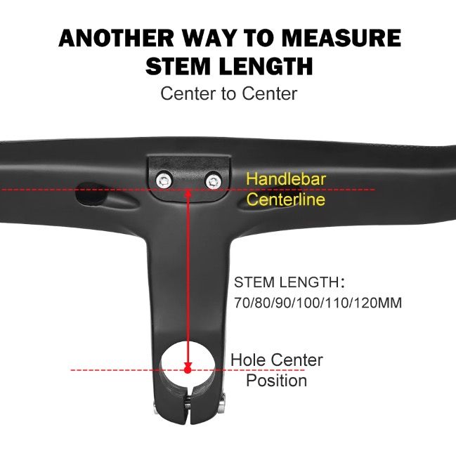 TOSEEK TR5500 Manillar de bicicleta de carretera ligero, potencia de fibra de carbono completa, diseño aerodinámico, acabado negro mate