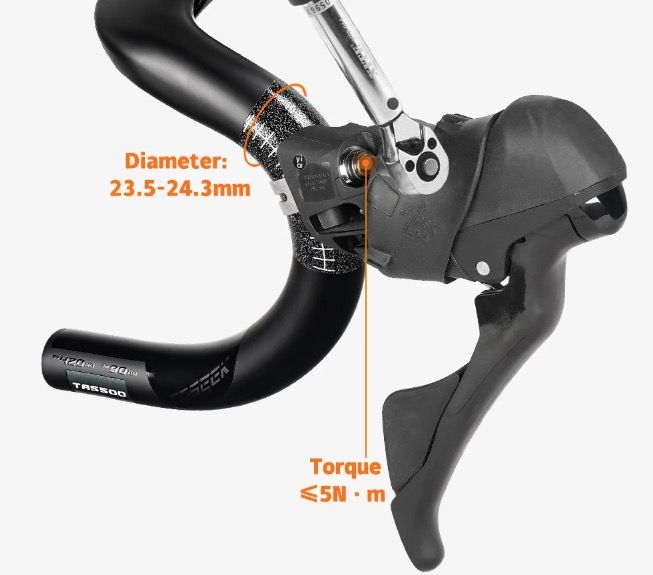 TOSEEK TR5500 Manillar de bicicleta de carretera ligero, potencia de fibra de carbono completa, diseño aerodinámico, acabado negro mate