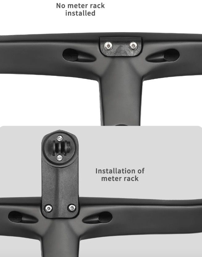 TOSEEK TR5500 Manillar de bicicleta de carretera ligero, potencia de fibra de carbono completa, diseño aerodinámico, acabado negro mate