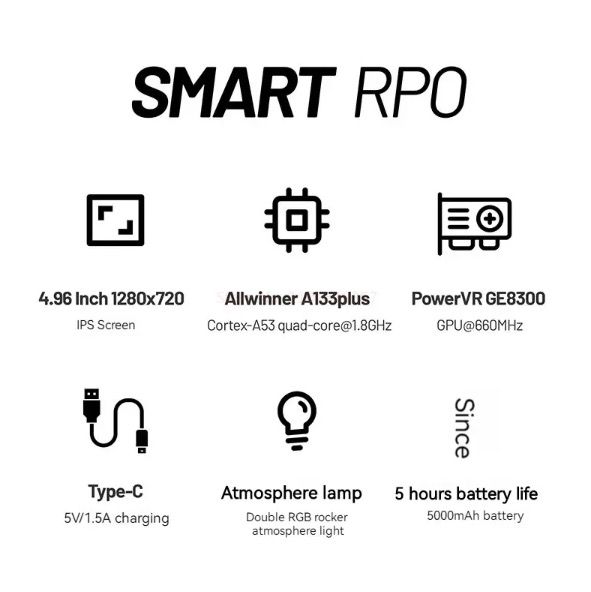 Trimui Smart Pro consola de juegos portátil vintage con pantalla HD IPS de 4.96 pulgadas y sistema Linux abierto