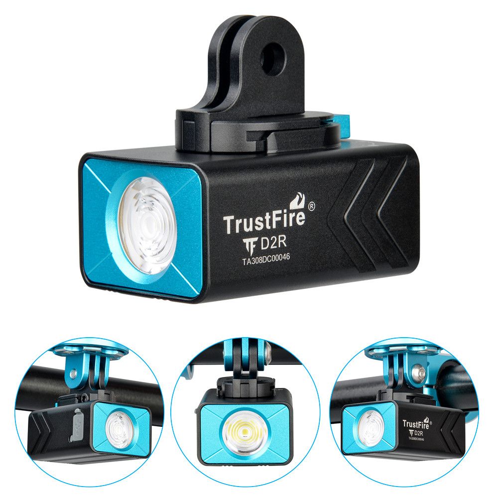 TrustFire D2R Luz para bicicleta 450LM Faro delantero impermeable recargable Tipo-C para seguridad y visibilidad