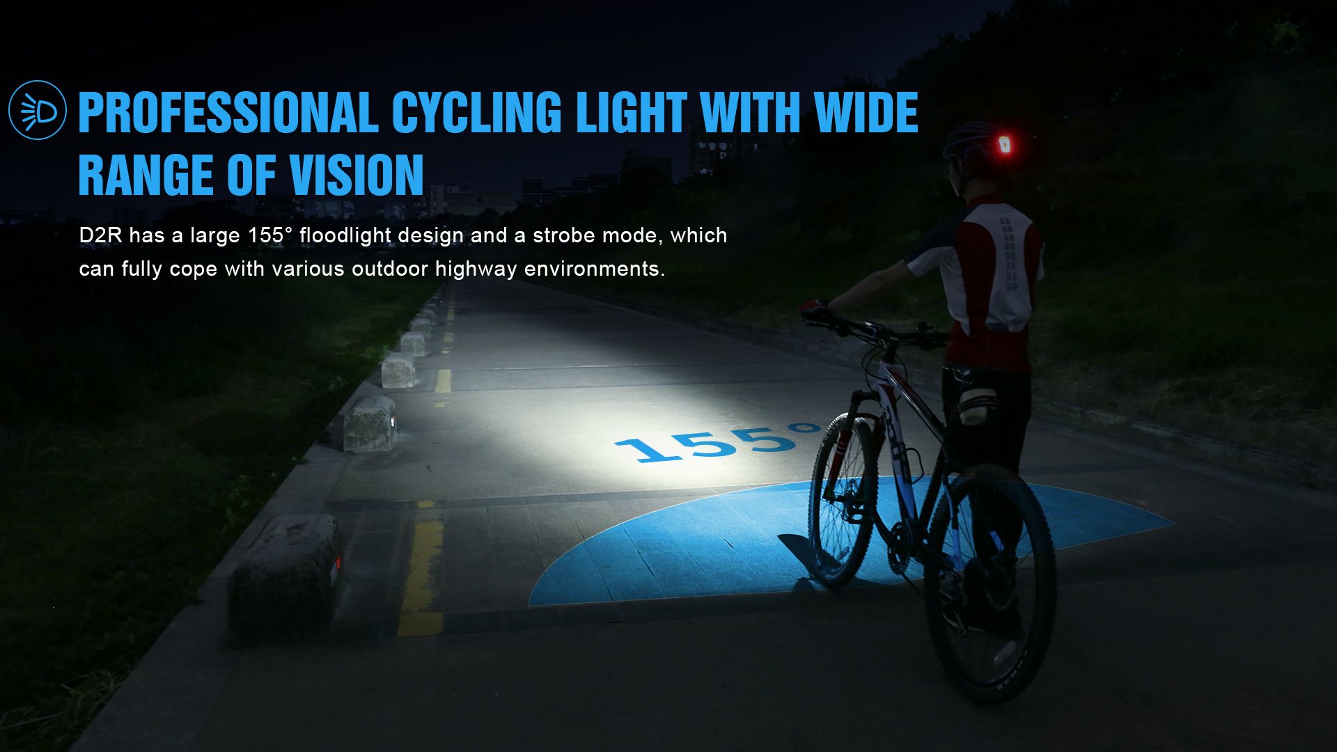 TrustFire D2R Luz para bicicleta 450LM Faro delantero impermeable recargable Tipo-C para seguridad y visibilidad