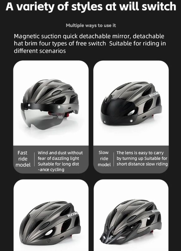 ROCKBROS ULTRALIGHT Casco de Bicicleta Ultraligero Resistente a Impactos Transpirable para MTB Ciclismo de Carretera con Sistema de Ventilación