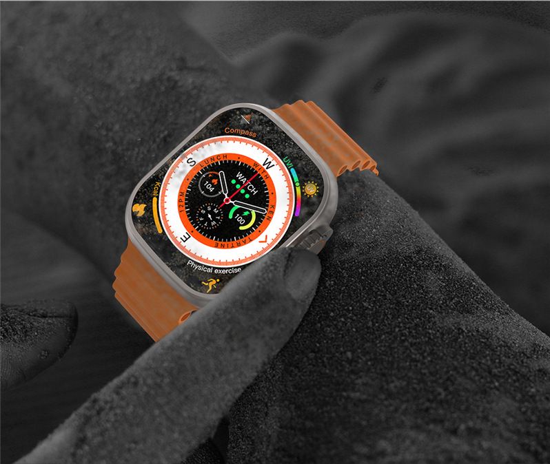 49mm Reloj Inteligente Ultra 9 Llamada Bluetooth NFC Brújula Seguimiento de Ruta GPS IP68 Smartwatch