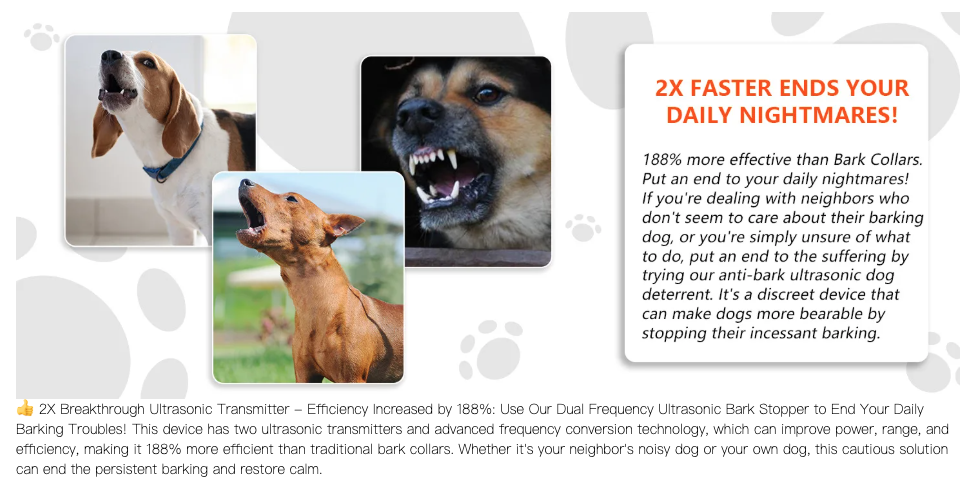 Dispositivo Ultrasónico Antiladridos para Perros Automático - Disuasor Control de Ruido Eficiente