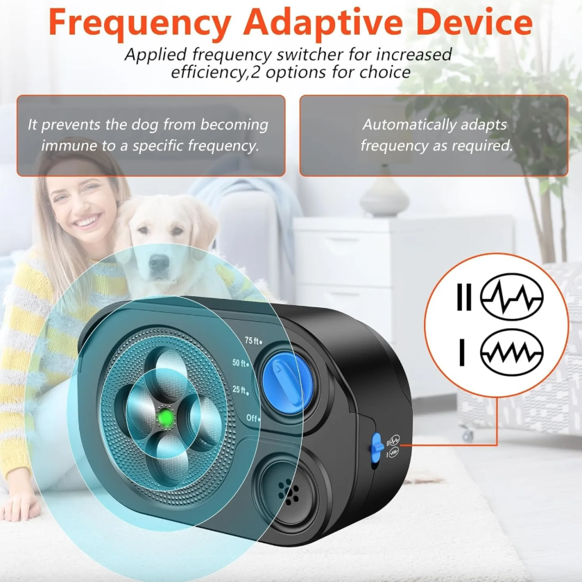 Dispositivo Ultrasónico Antiladridos para Perros Automático - Disuasor Control de Ruido Eficiente