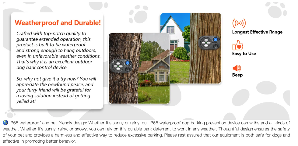 Dispositivo Ultrasónico Antiladridos para Perros Automático - Disuasor Control de Ruido Eficiente