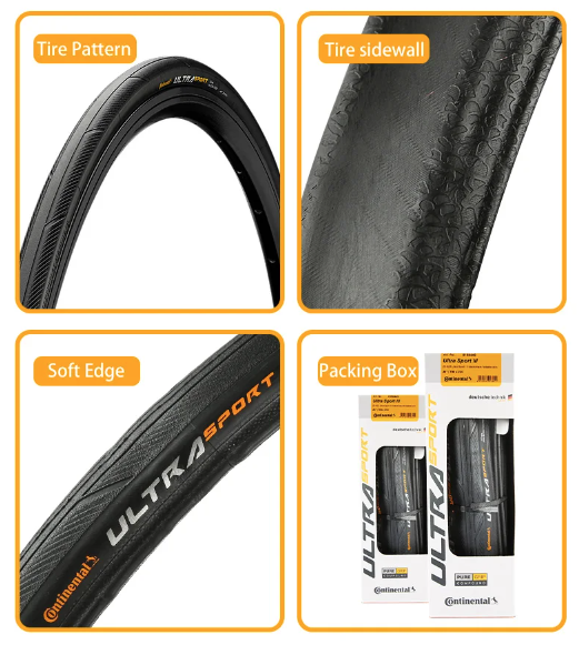 Continental ULTRA SPORT Ⅲ GRAND SPORT RACE Neumático para bicicleta de carretera 700x23C/25C/28C Ligero, duradero y antipinchazos
