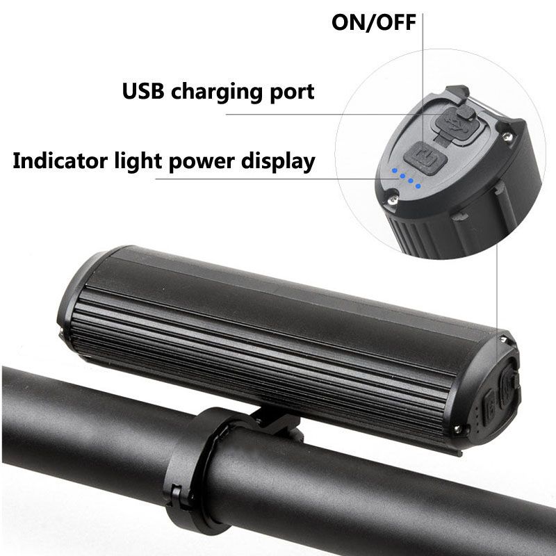 Luz delantera LED para bicicleta, 5200 lúmenes, carga USB, impermeable, linterna duradera, equipo de seguridad para ciclismo MTB