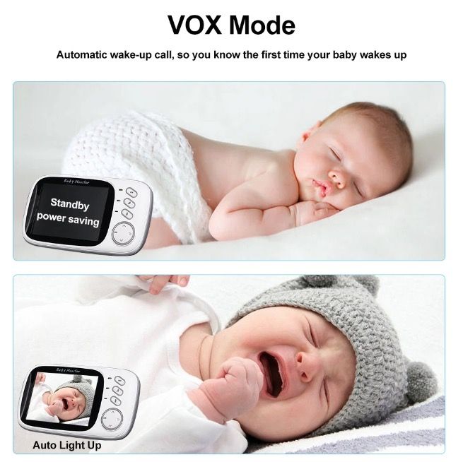 VB603 Monitor de bebé con video con audio bidireccional y visión nocturna, herramienta confiable para padres para la seguridad del infante.