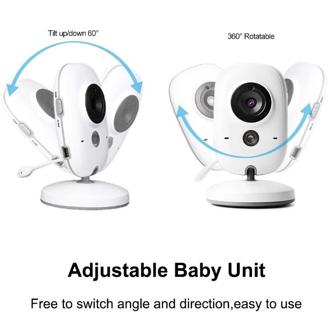 VB603 Monitor de bebé con video con audio bidireccional y visión nocturna, herramienta confiable para padres para la seguridad del infante.