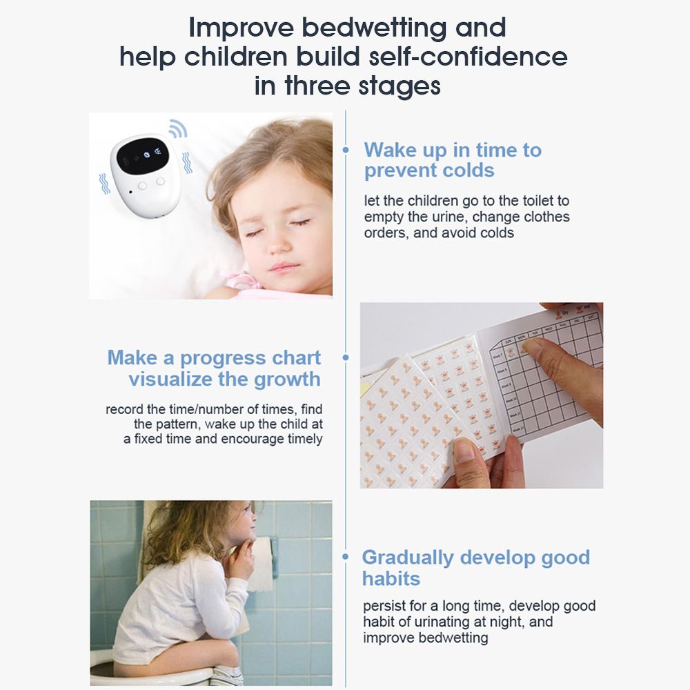 Alarma inalámbrica para mojar la cama, alarma de enuresis nocturna para bebés, niños y adultos, entrenamiento para ir al baño