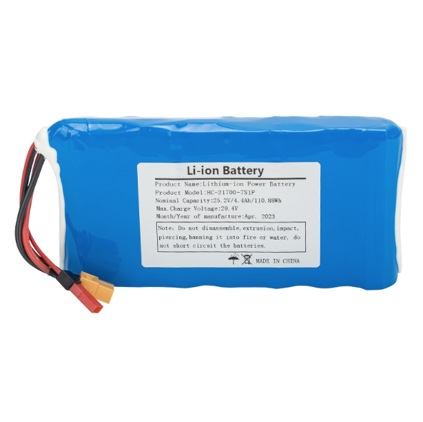 Paquete de batería iones de litio 21700 7S1P 252V con capacidad 4000mAh y diseño compacto para monopatín robusto