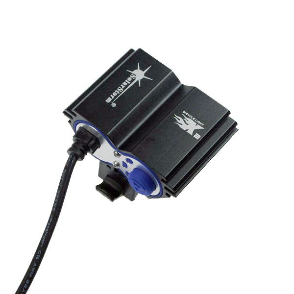 Solarstorm X2 Luces LED para Bicicleta 2000 Lúmenes Negro Ajustable Equipo de Seguridad para Ciclismo Nocturno y Senderismo
