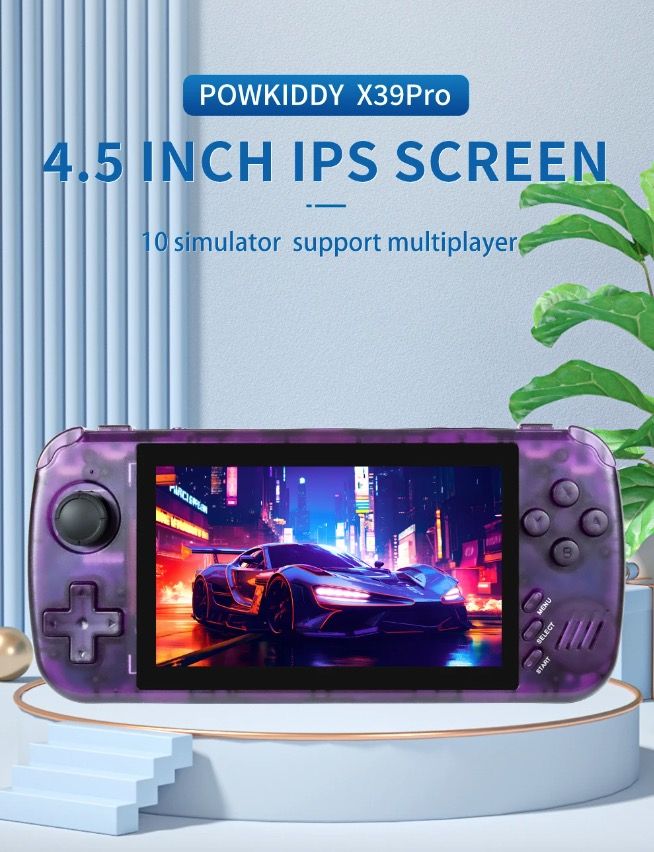POWKIDDY X39pro consola de videojuegos portátil gaming retro con pantalla IPS 4,5" y compatibilidad PS1
