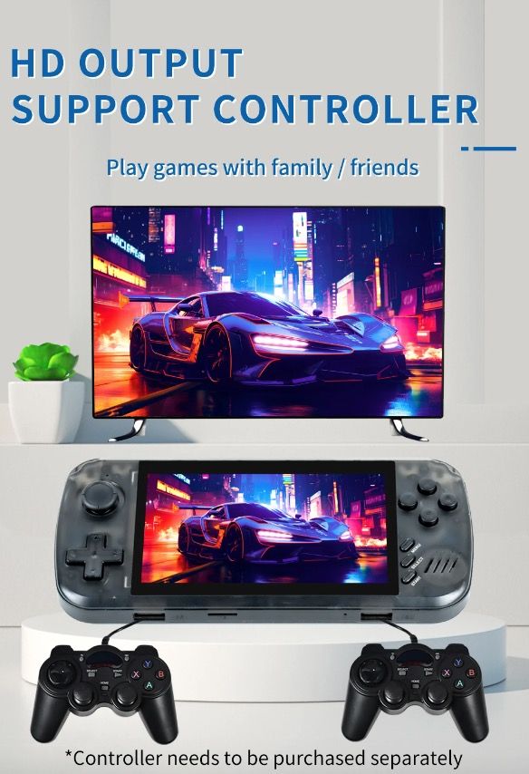 POWKIDDY X39pro consola de videojuegos portátil gaming retro con pantalla IPS 4,5" y compatibilidad PS1
