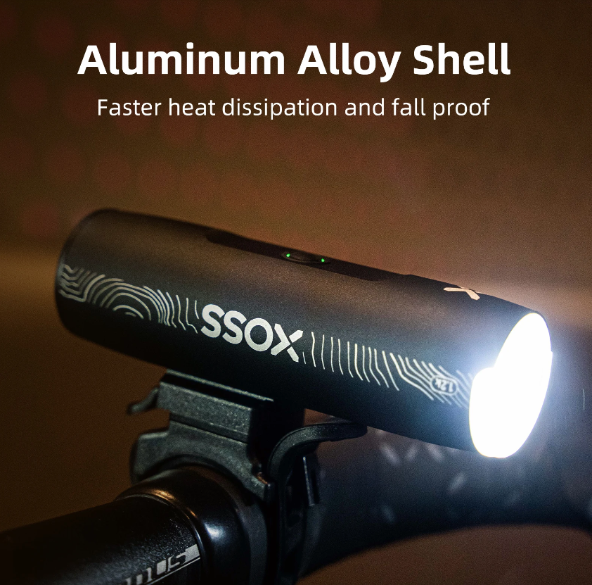 XOSS XL-1200 Faro para Bicicleta 1200 Lúmenes Luz Delantera Recargable Impermeable para Conducir de Noche y Desplazamientos
