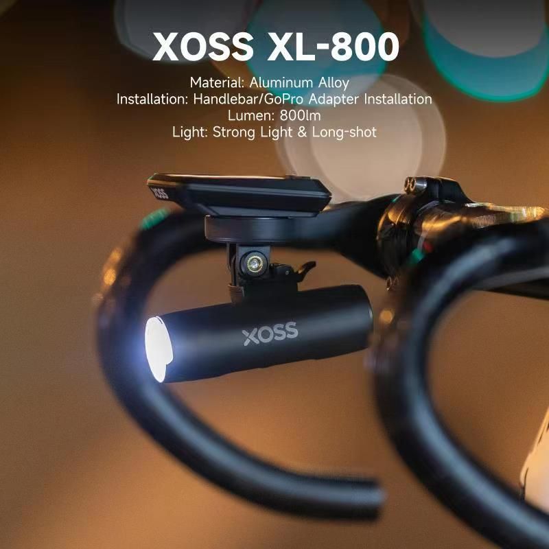 XOSS Luz de Bicicleta Delantera 800Lm Impermeable Recargable por USB Linterna Frontal MTB Accesorios de Ciclismo al Aire Libre