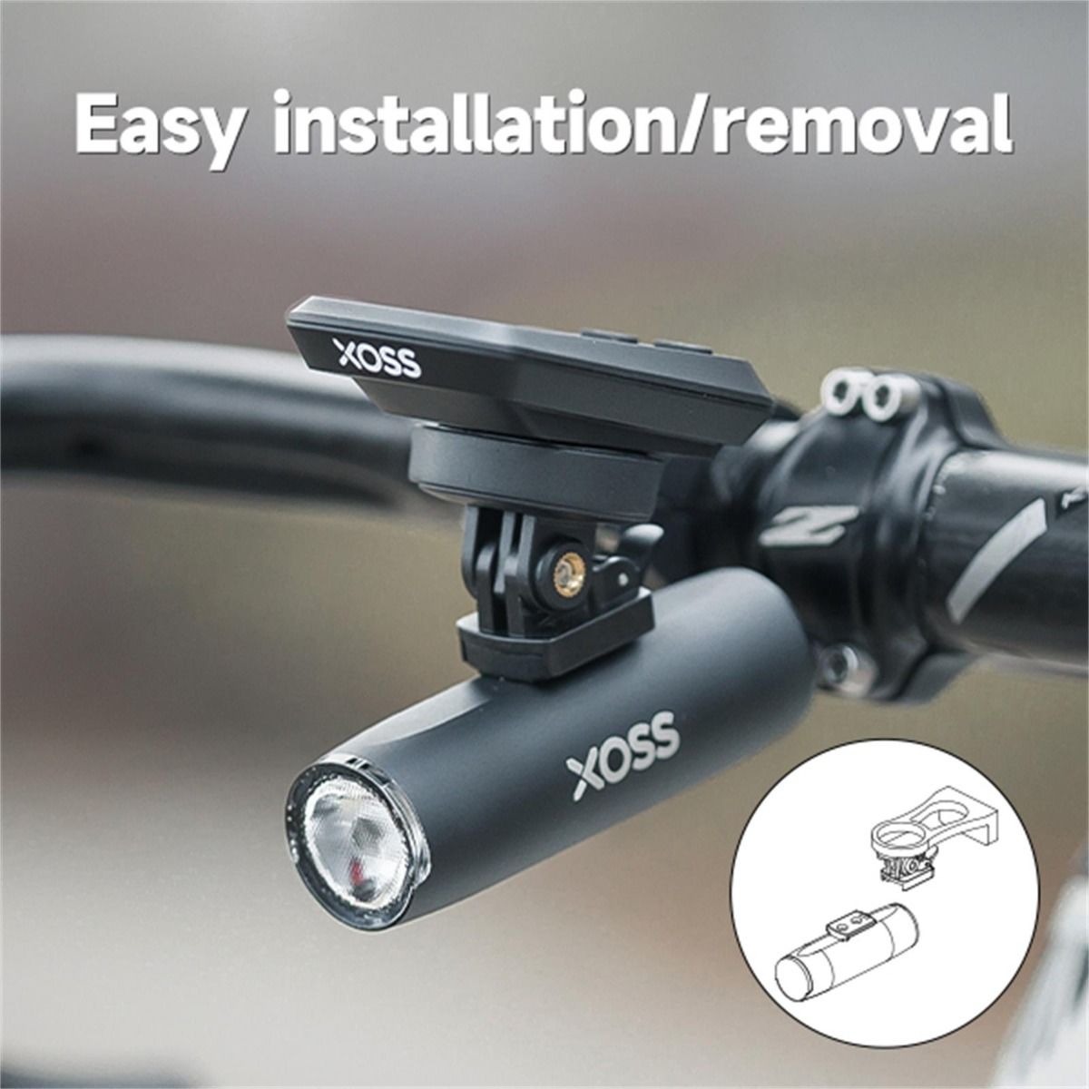 XOSS Luz de Bicicleta Delantera 800Lm Impermeable Recargable por USB Linterna Frontal MTB Accesorios de Ciclismo al Aire Libre