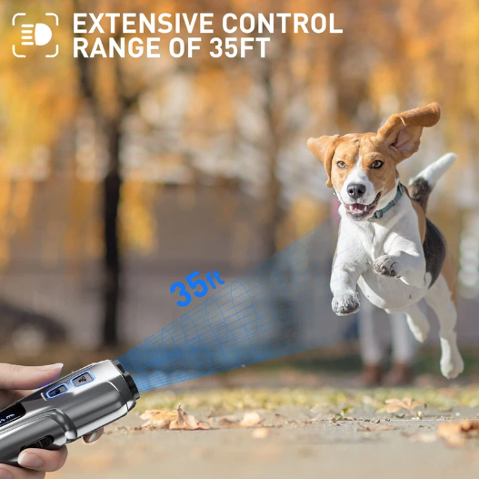 Repelente Ultrasónico de Perros Dispositivo Antiladridos con Linterna LED para Entrenamiento Humanitario Portátil