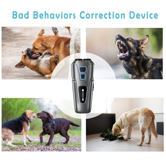 Repelente Ultrasónico de Perros Dispositivo Antiladridos con Linterna LED para Entrenamiento Humanitario Portátil