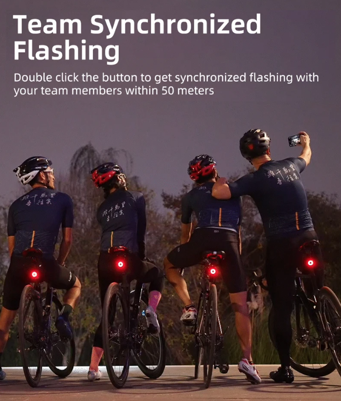 XOSS XR Pro Luz trasera inteligente de seguridad para bicicleta con detección automática de frenado, carga USB y diseño impermeable