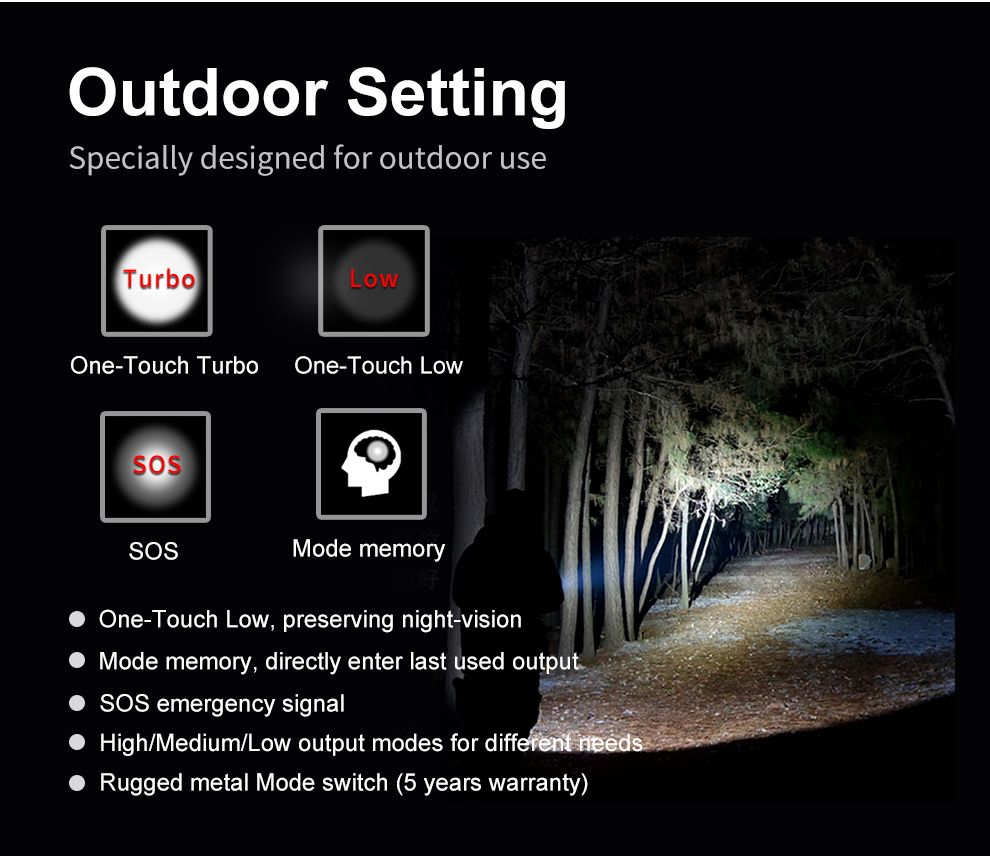 Klarus XT21X Pro XHP70.2 LED 4400 Lúmenes Linterna Táctica para Exteriores de Alto Rendimiento y Recargable