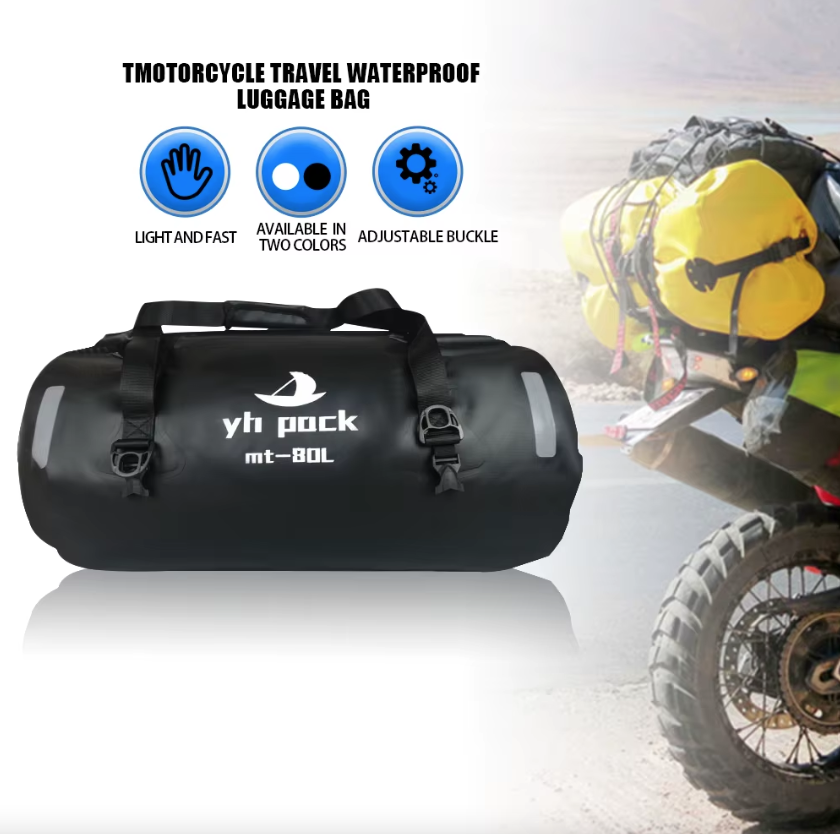 Bolsa para motocicleta impermeable, bolsa de baúl para bicicleta MTB, portaequipajes trasero de viaje, asiento de sillín portátil, accesorio de ciclismo 40L/80L