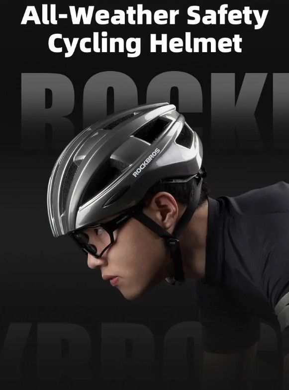 ROCKBROS Luz trasera LED para casco de bicicleta, diseño ultraligero, recargable, equipo de seguridad ciclista para carretera y MTB