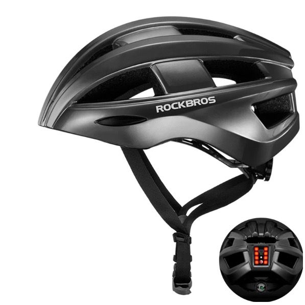 ROCKBROS Luz trasera LED para casco de bicicleta, diseño ultraligero, recargable, equipo de seguridad ciclista para carretera y MTB