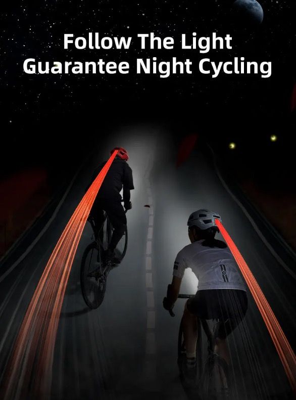 ROCKBROS Luz trasera LED para casco de bicicleta, diseño ultraligero, recargable, equipo de seguridad ciclista para carretera y MTB