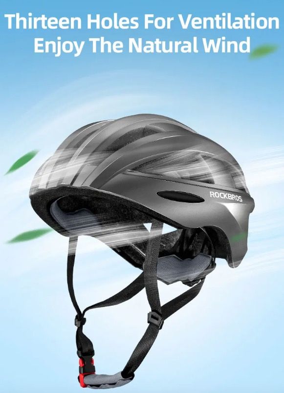 ROCKBROS Luz trasera LED para casco de bicicleta, diseño ultraligero, recargable, equipo de seguridad ciclista para carretera y MTB