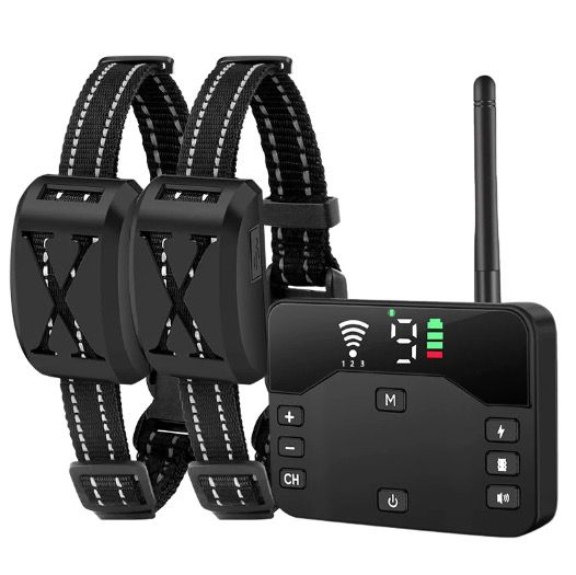 Cerca Eléctrica Inalámbrica para Perros y Collar de Entrenamiento con Descarga Eléctrica Solución Segura